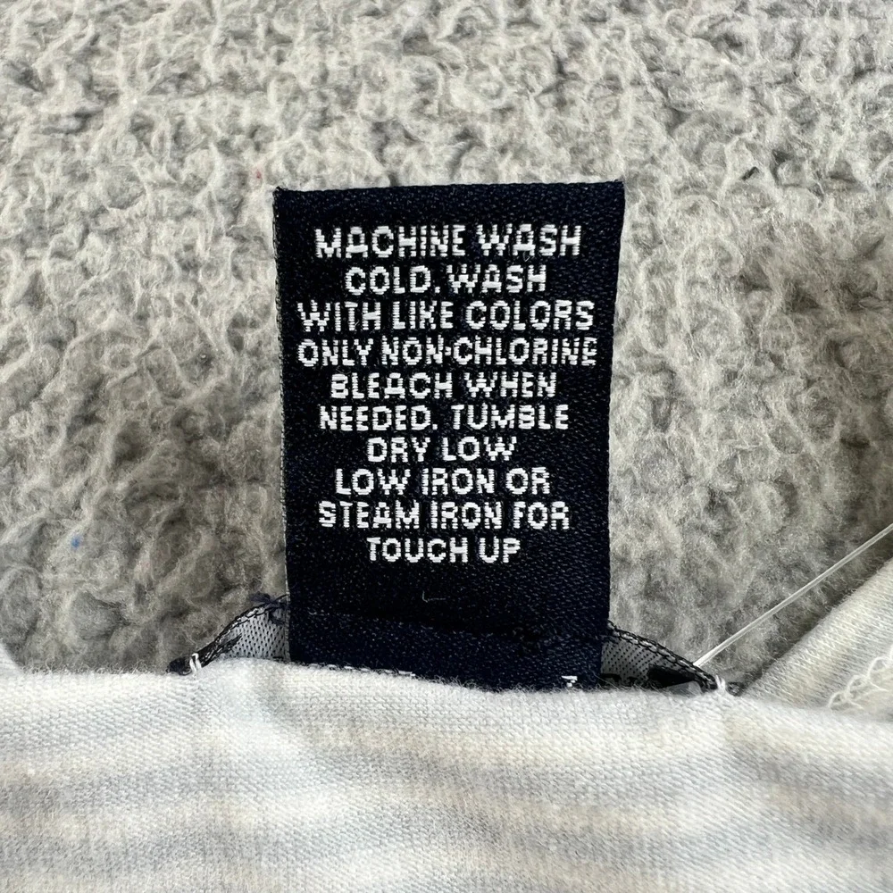 Ralph Lauren Striped T-Shirt Girls 4T Light Blue White Lettuce Trim‎ Logo Tee